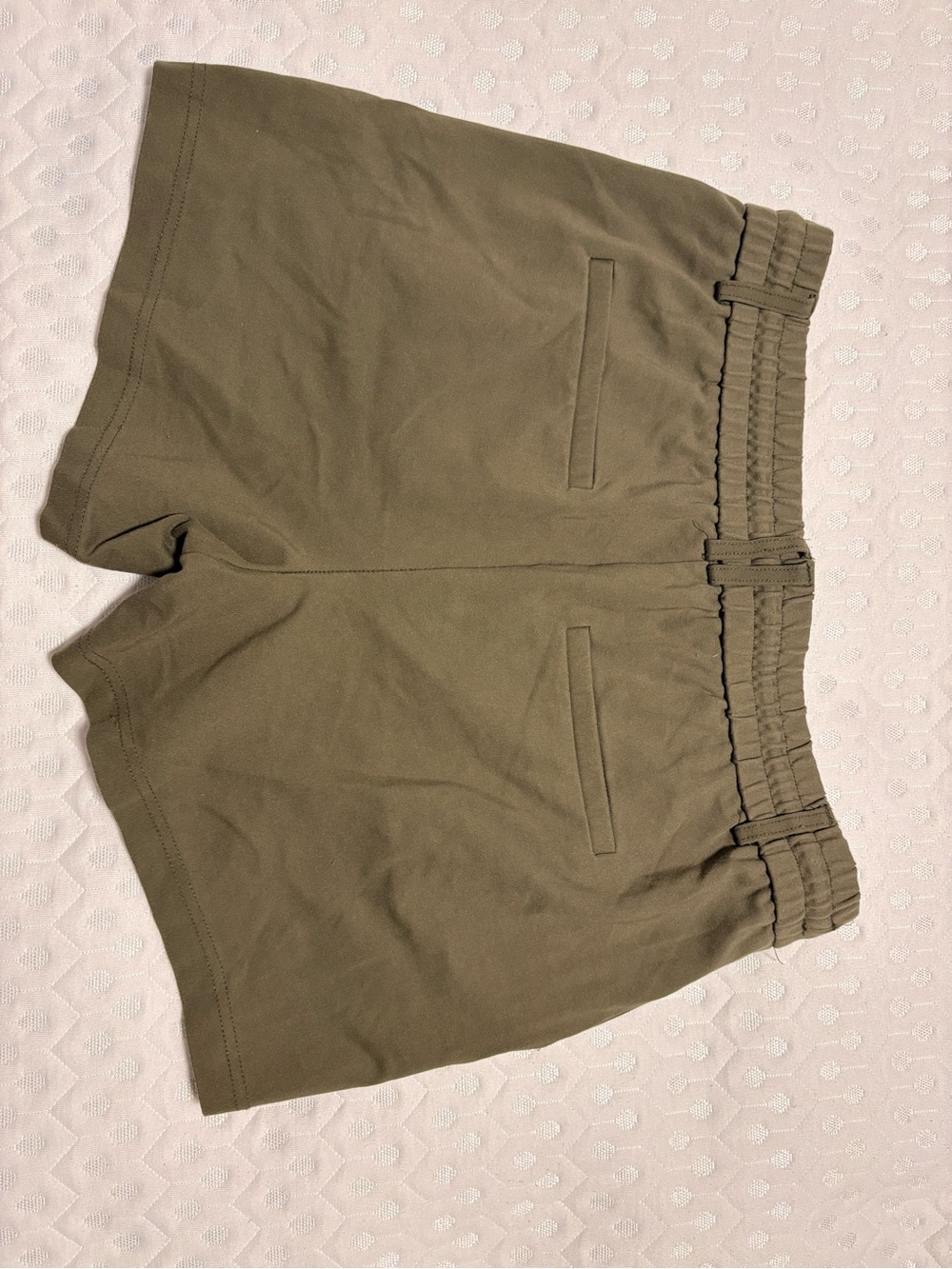 Only Olive Green Elastic Waist Athletic Shorts